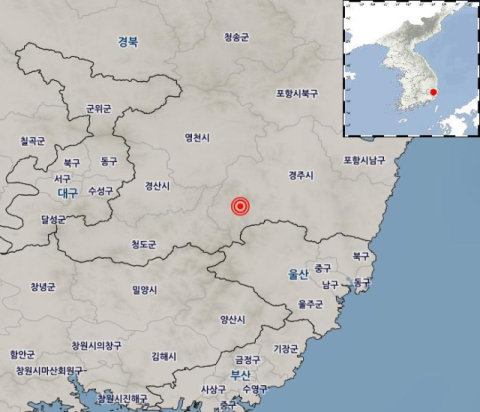 규모 5.8 경주 강진 발생지에서 4차례 연쇄 지진 