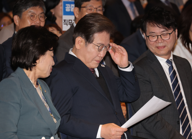 더불어민주당 이재명 대선 후보가 8일 서울 여의도 중소기업중앙회에서 열린 