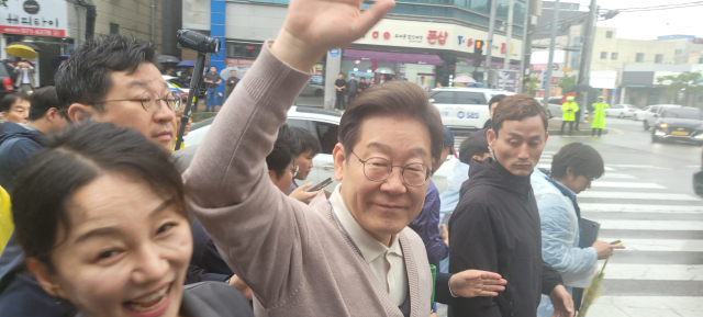 이재명 더불어민주당 대선 후보가 9일 칠곡군을 찾았다. 독자 제공