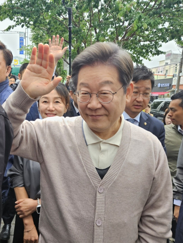 이재명 더불어민주당 대선 후보가 9일 칠곡군을 찾았다. 독자 제공
