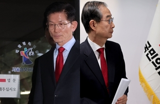김문수, 한덕수. 연합뉴스