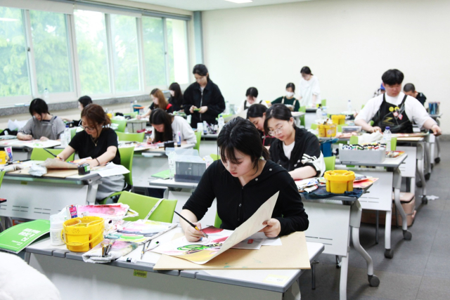 대구대 제21회 전국 중·고등학생 미술실기대회 모습. 대구대 제공