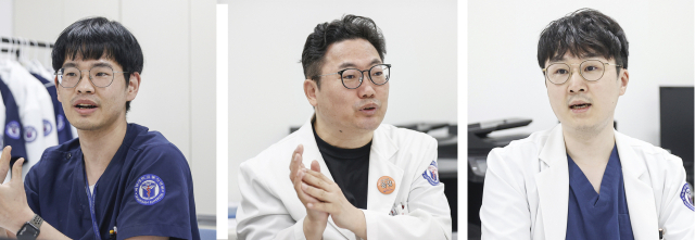 계명대동산병원 호흡기내과 교수진. 왼쪽부터 김태훈, 박순효, 윤성환 교수. PRBOM 제공.