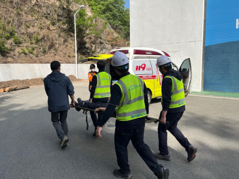 K-water 안동권지사, 임하댐 발전소서 합동 소방훈련 시행