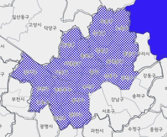 16일 오후 5시 기준 서울 기상특보 현황. 기상청