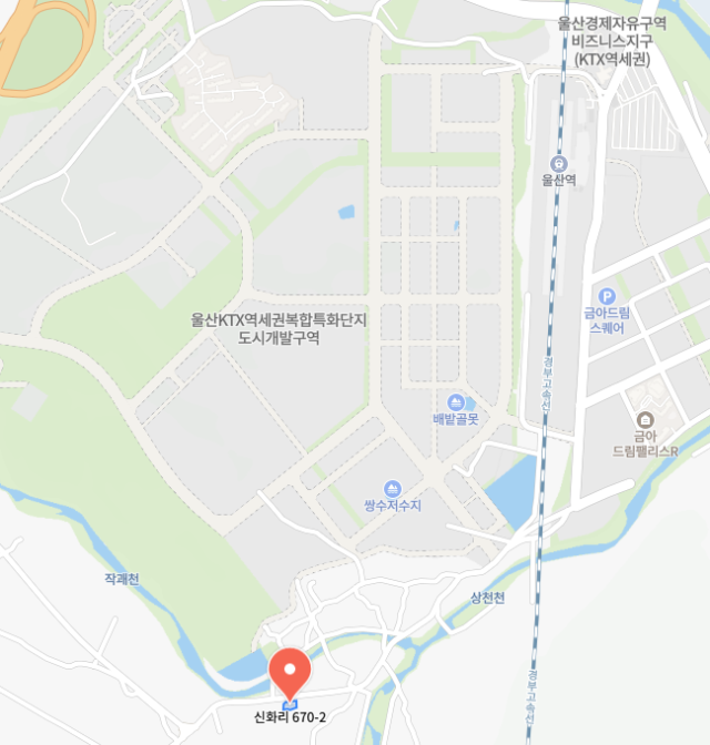 김상욱 의원이 소유한 땅 위치. 네이버지도