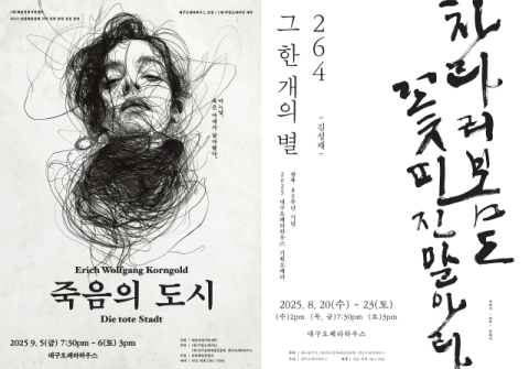 대구오페라하우스 '264, 그 한 개의 별' '죽음의 도시' 얼리버드 진행