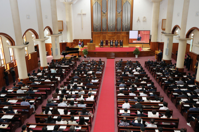 계명대가 20일 성서캠퍼스 아담스채플에서 창립 126주년 기념식을 가졌다. 계명대 제공