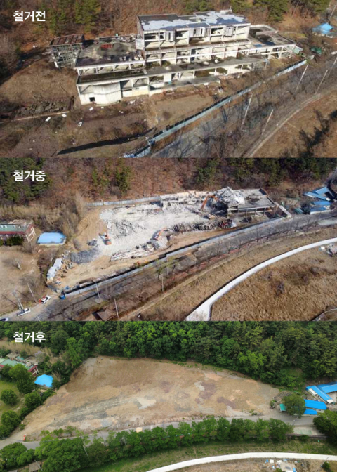 '16년 흉물' 약산온천호텔 철거, 관광·휴양 전략지로