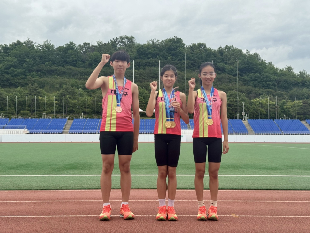 대구 유가초는 제54회 전국소년체육대회 육상 부문에서 5관왕을 차지했다. 대구시교육청 제공