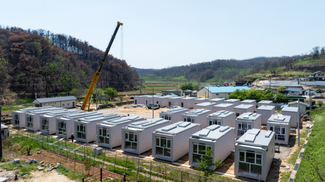 경북 영덕군이 임시주택사업의 성공적인 진행을 위해 확인·점검반 운영에 돌입했다. 영덕군 제공
