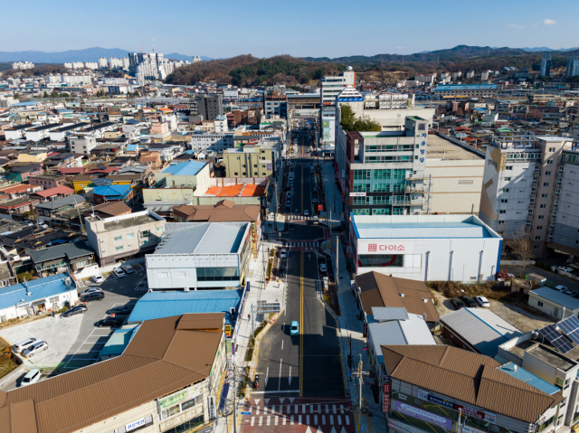 영주 역 앞 역세권 전경. 영주시 제공