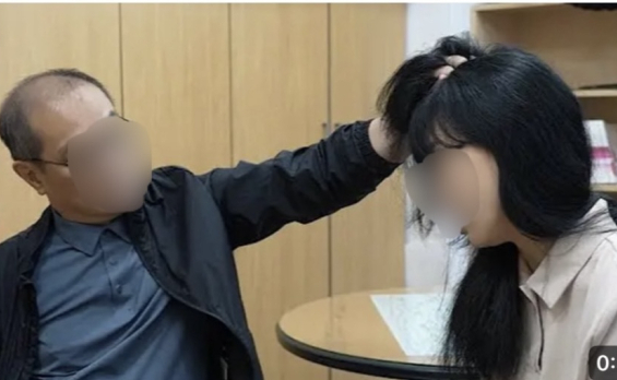 남성이 여성 머리채 잡은 경산시 투표 독려 영상 논란