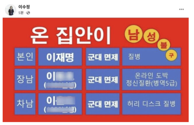 이수정 국민의힘 경기수원정 당협위원장이 페이스북 갈무리