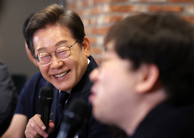 더불어민주당 이재명 대선후보가 29일 서울 성동구 메리히어에서 열린 