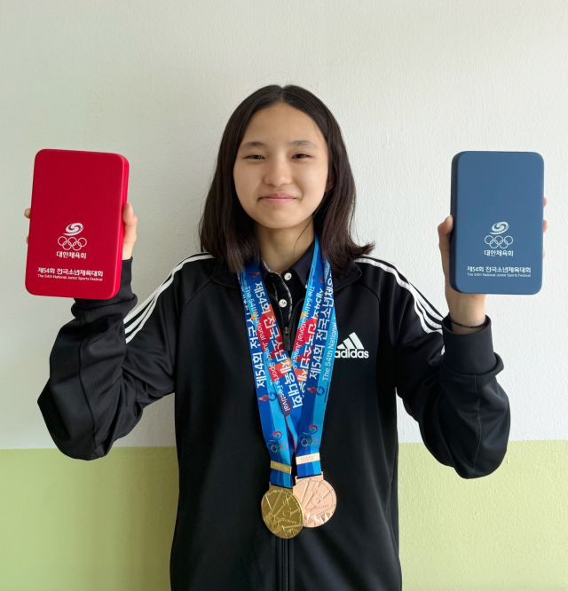 경북 안동에 있는 복주여자중학교 3학년 주예지 학생 선수가 제54회 전국소년체육대회