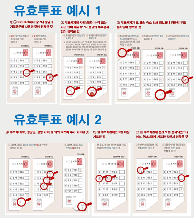 유효 투표 사례