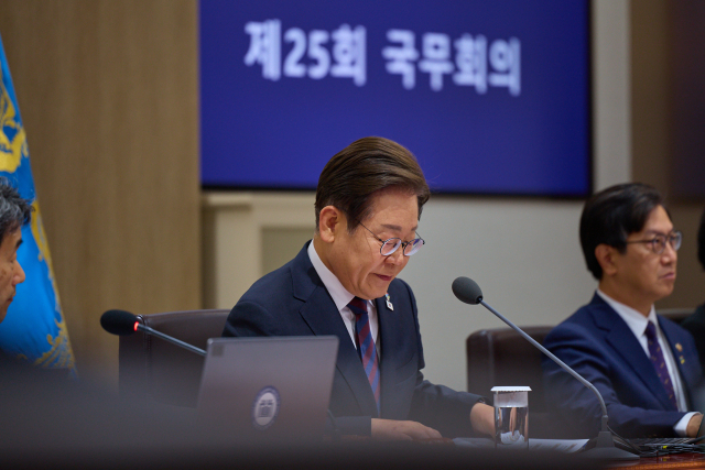 이재명 대통령이 10일 서울 용산 대통령실에서 국무회의를 주재하고 있다. 연합뉴스