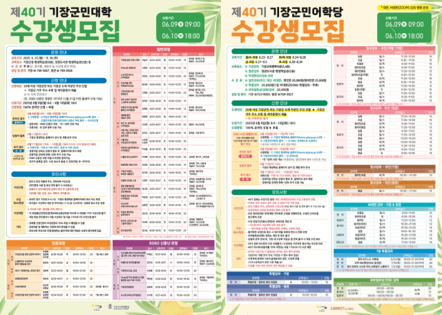 2025 제2기 평생학습 강좌 안내문. [사진=기장군]
