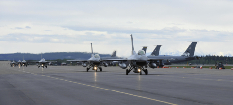 韓 KF-16 전투기, 알래스카서 파손…조종사 2명은 무사