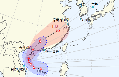 1호 태풍 우딥 발생, 닷새 뒤 소멸하지만 한반도 장마 영향