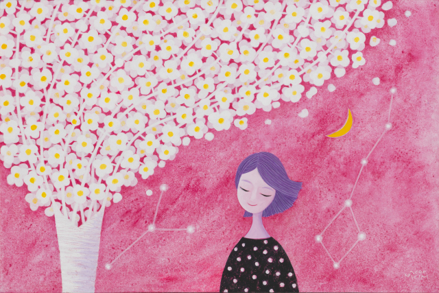 김명순, 사색의 정원, 90.9x60.6cm, Mixed media on canvas, 2025