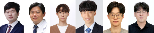 왼쪽부터 DGIST 양지웅 교수, 인수일 교수, 김기욱·김화평 석박사통합과정생, 이효철 석사, 포항가속기연구소 안형주 박사. DGIST 제공.