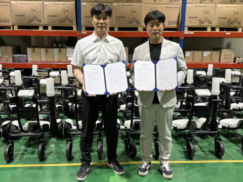 대구기업 '무지개연구소-아이로바' 캐디로봇 대량 생산 계약 체결