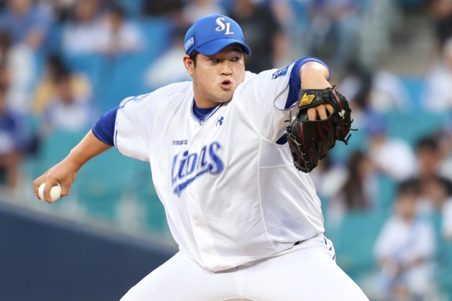 삼성 라이온즈의 김대호. 삼성 제공