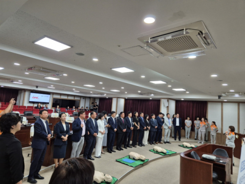 대구북부소방서, 북구의회 대상 심폐소생술 교육 실시