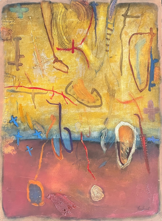 엔리코 엠브롤리, #655506 Untitled, Mixed madia on paper, 76.2x56.5cm, 2006