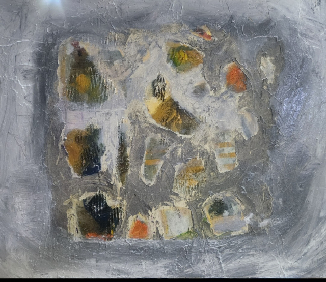 권영욱, 다른 공간 25-8 흐름, 90.9x72.7cm, Mixed media