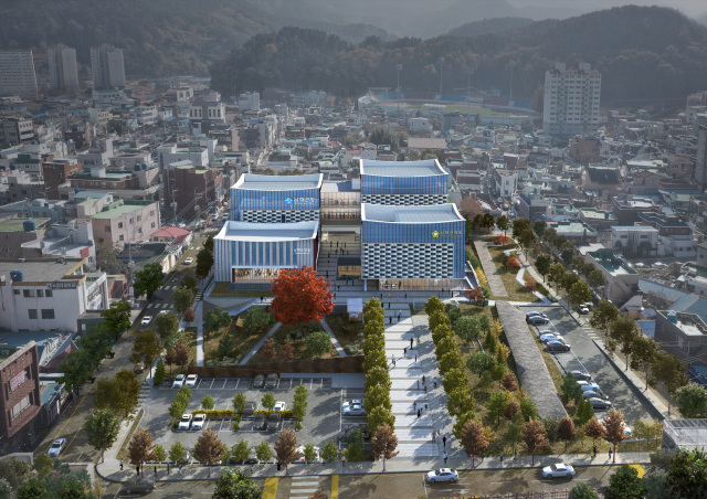 남해군 신청사 정면 조감도. HXD화성개발 제공
