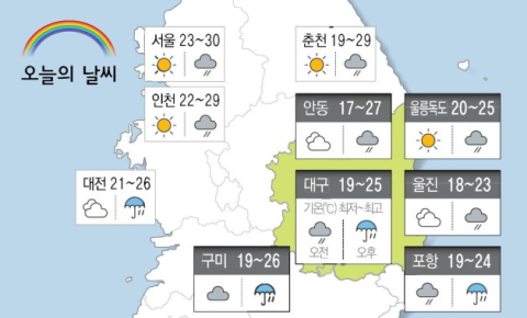[날씨] 6월 24일(화) 