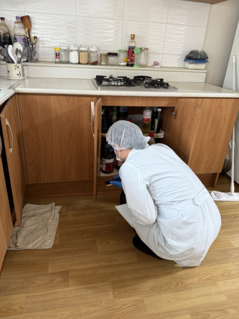 칠곡군어린이·사회복지급식관리지원센터, 경로당 대상 위생·영양 순회방문지도 모습. 대구한의대 제공