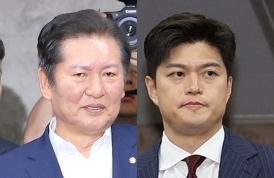 정청래, 김용태. 연합뉴스