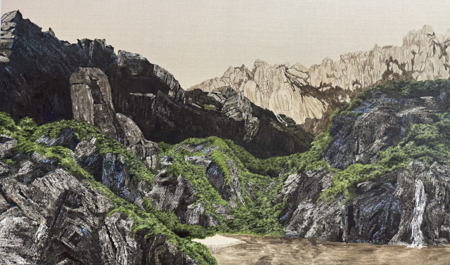 박준우, 墨韻山水, Oil on canvas, 162.2 x 97.0(100m), 2025
