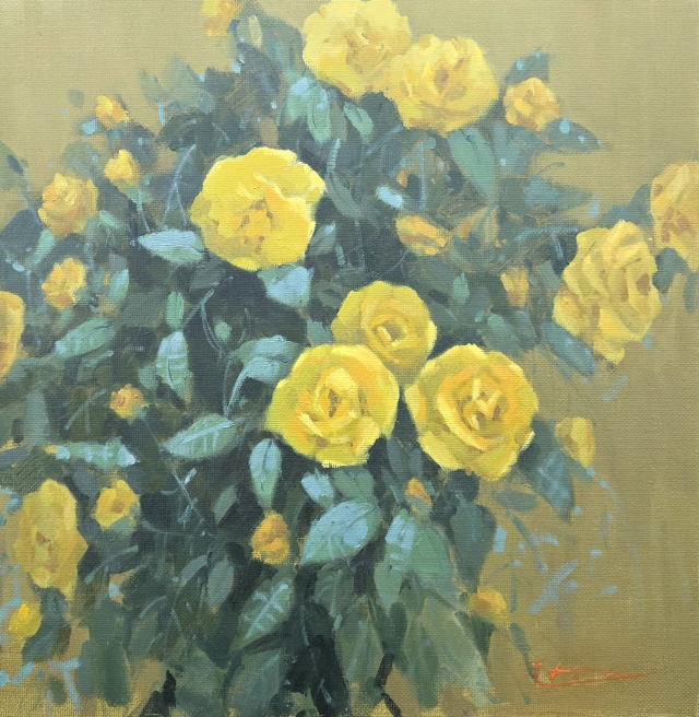 박인주, 바라보다-rose, 31.8X31.8cm