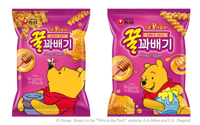 농심 꿀꽈배기 곰돌이 푸 온팩 이미지. 농심 제공