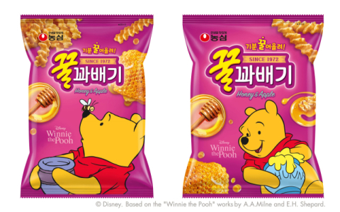 꿀꽈배기, 곰돌이 푸와 만났다…농심·디즈니코리아 한정판 선보여