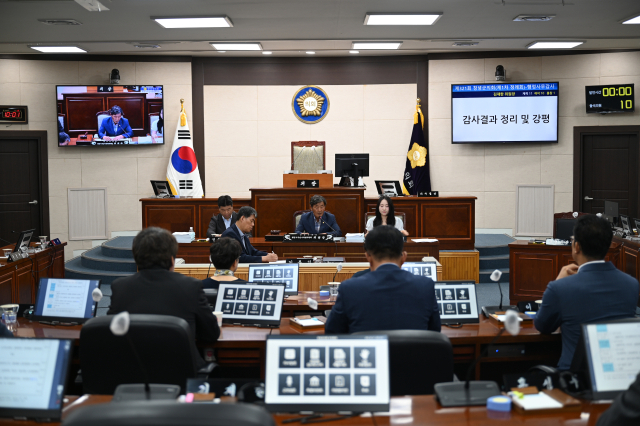 창녕군의회 2025년 행정사무감사 강평이 진행되는 모습. 창녕군 제공▶