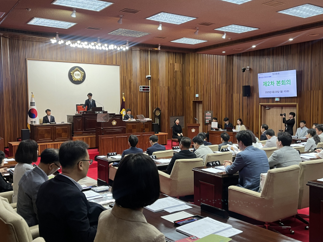 30일 대구 달서구의회가 312회 제2차 본회의를 열었다. 정두나 기자.