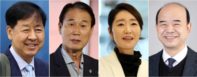 (왼쪽부터) 구윤철, 권오을, 강선우, 이상경. 연합뉴스