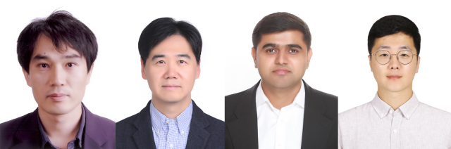 사진 왼쪽부터 김대환, 성시준 책임연구원, Ali Amanat 박사과정생, 전동환 전임연구원. DGIST 제공.