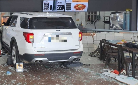 80대 몰던 SUV, 고속도로 휴게소로 돌진…16명 중경상 [영상]