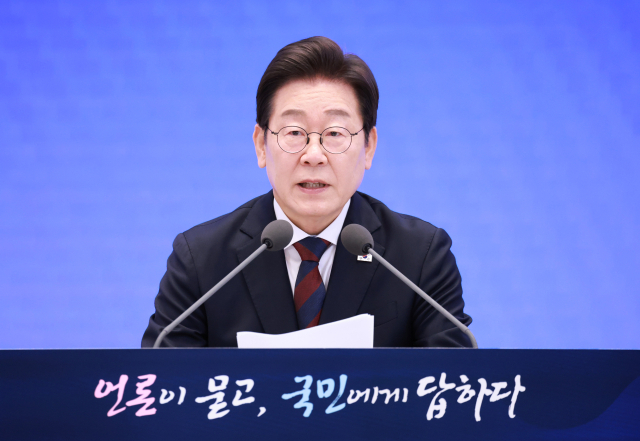 이재명 대통령이 3일 청와대 영빈관에서 열린 