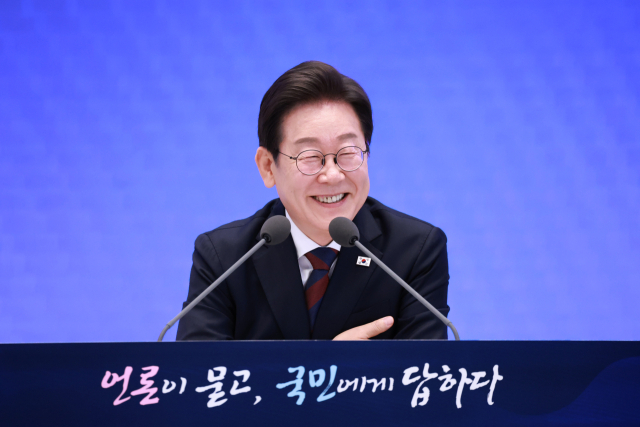 이재명 대통령이 3일 청와대 영빈관에서 열린 