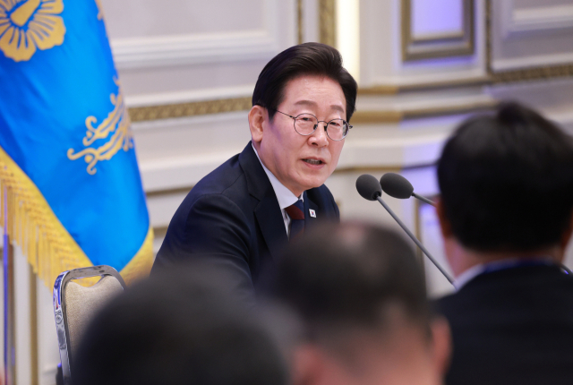 이재명 대통령이 3일 청와대 영빈관에서 열린 
