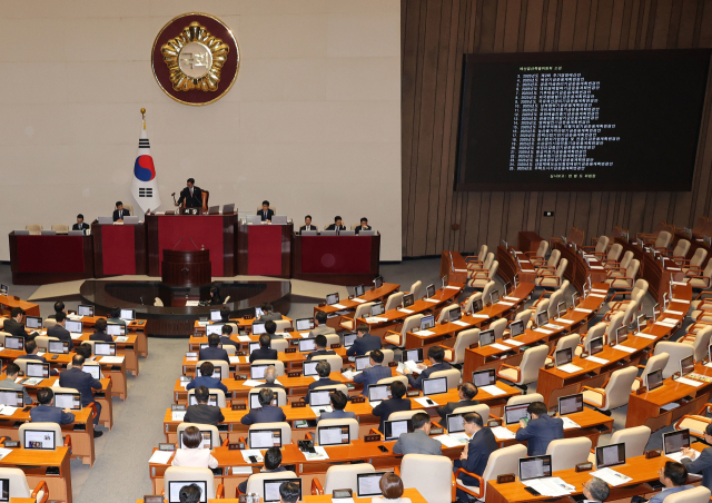 우원식 국회의장이 4일 국회 본회의에서 2025년도 제2회 추가경정예산안을 상정하고 있다. 연합뉴스