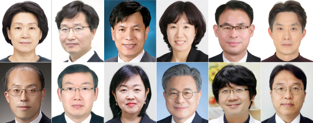 대통령실은 이재명 대통령이 13일 차관급 추가 인선을 단행했다고 강유정 대통령실 대변인의 브리핑을 통해 밝혔다. 윗줄 왼쪽부터 최은옥 교육부 차관, 구혁채 과학기술정보통신부 1차관, 박인규 과학기술정보통신부 과학기술혁신본부장, 강윤진 국가보훈부 차관, 강희업 국토교통부 2차관, 노용석 중소벤처기업부 차관. 아래 줄 왼쪽부터 조원철 법제처장, 이명구 관세청장, 홍소영 병무청장, 허민 국가유산청장, 임승관 질병관리청장, 강주엽 행복중심복합도시건설청장. 연합뉴스